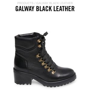 Steve Madden Galaway Black Leather Boot